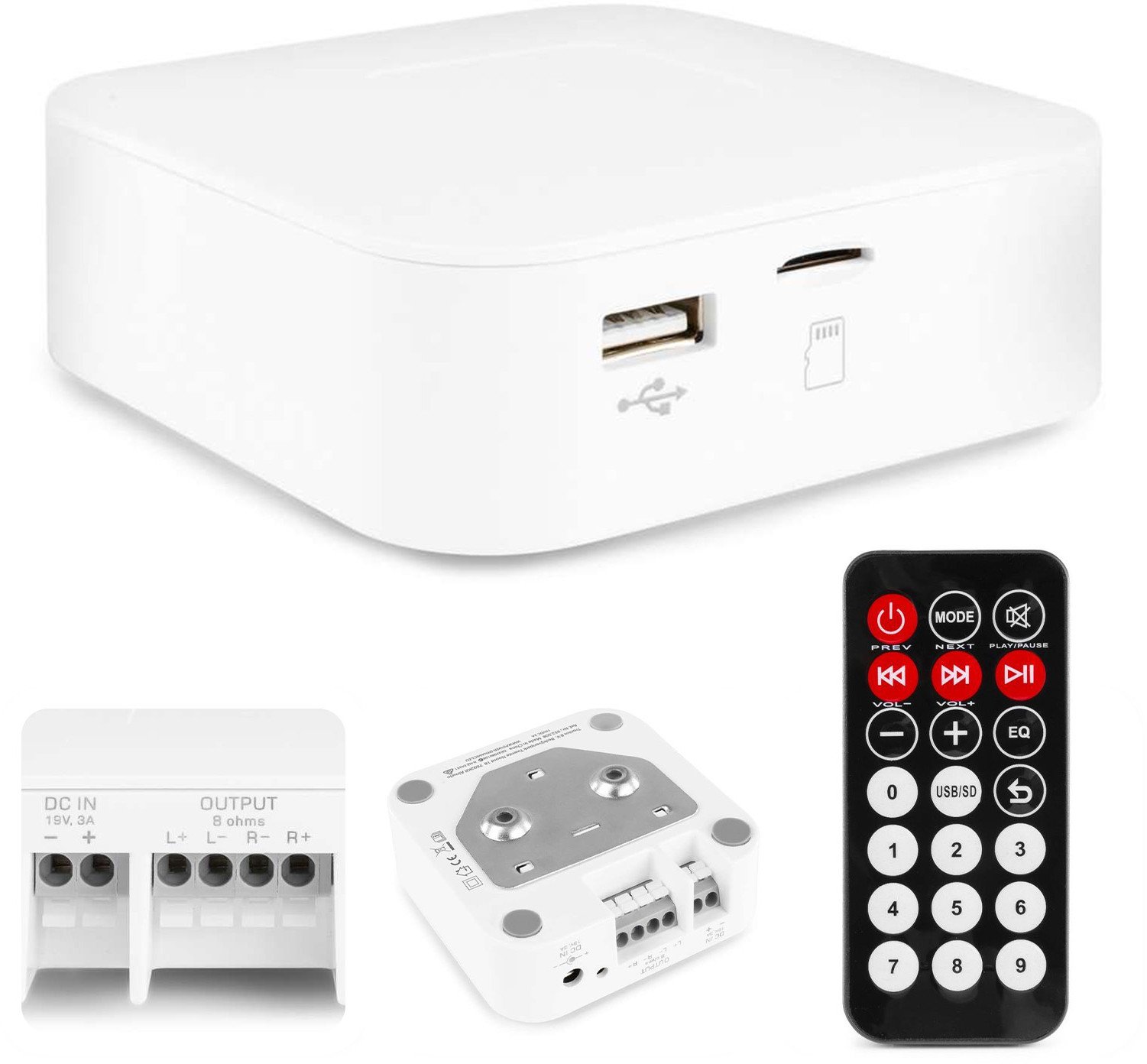 Kompaktowy wzmacniacz 2x 30W bluetooth Power Dynamics 2x 30W one size