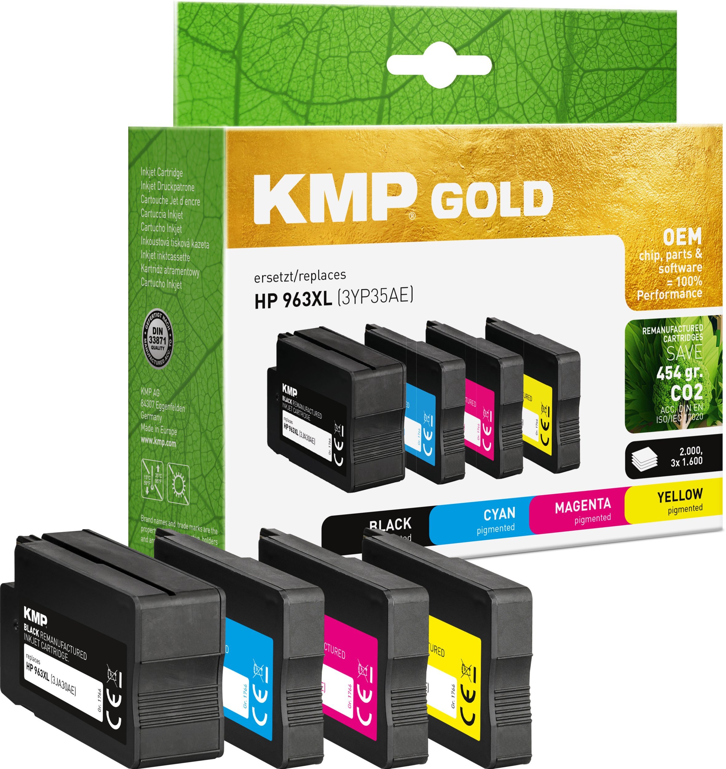 HP KMP GOLD kartridż 963XL (3YP35AE) Multipack C/M/Y/B remanufactured