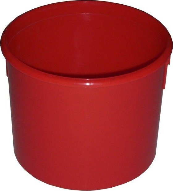 Artech Okrągły pojemnik plastikowy bez pokrywy 3l (Kolor: czerwony)