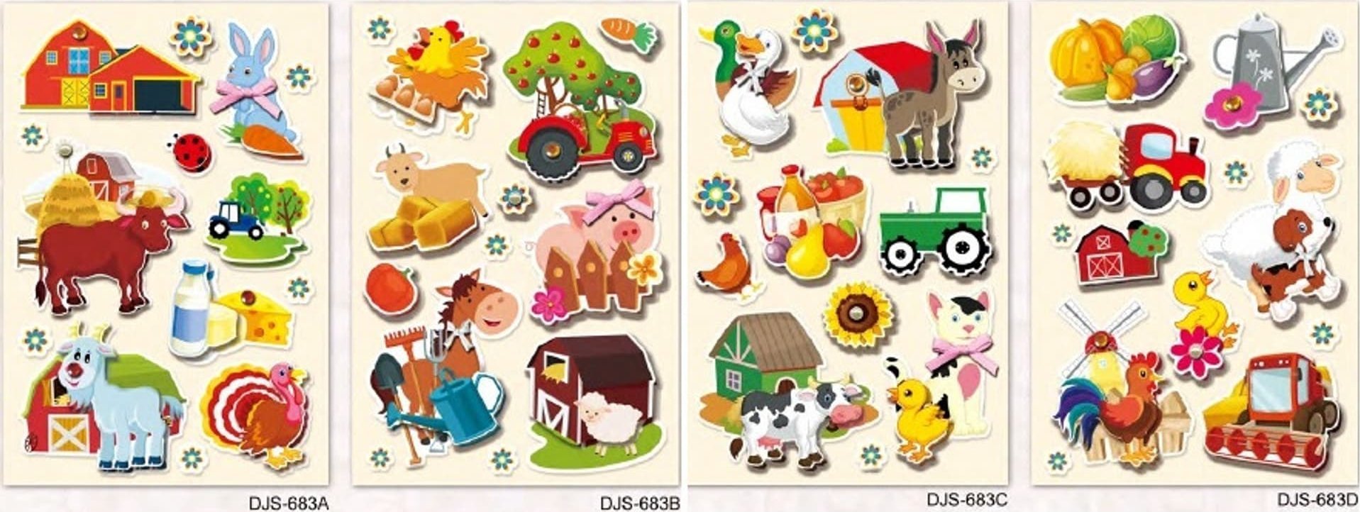 BREWIS Naklejki 3D farma MIX