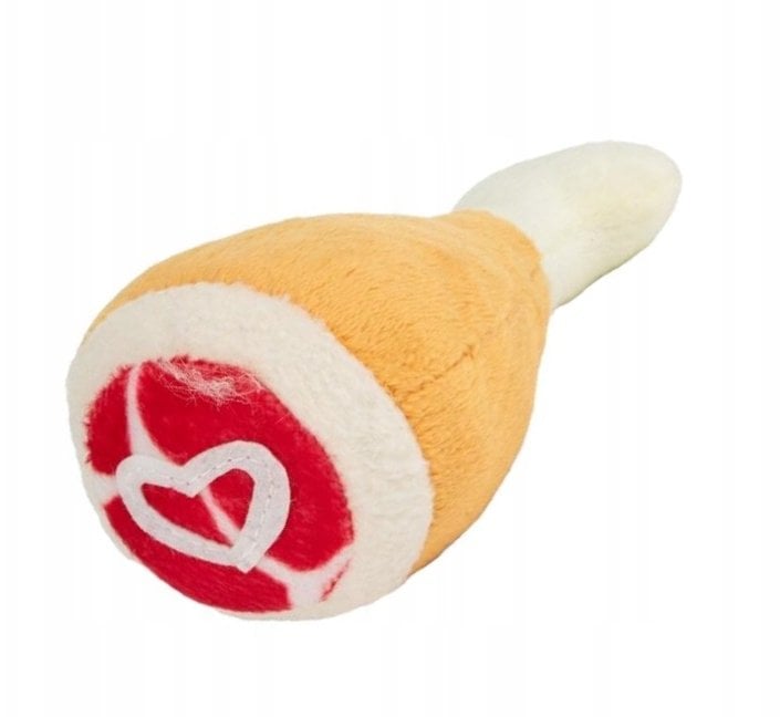 Zabawka, dla psa, szynka-kostka krowa, pluszowa, 12,5 cm