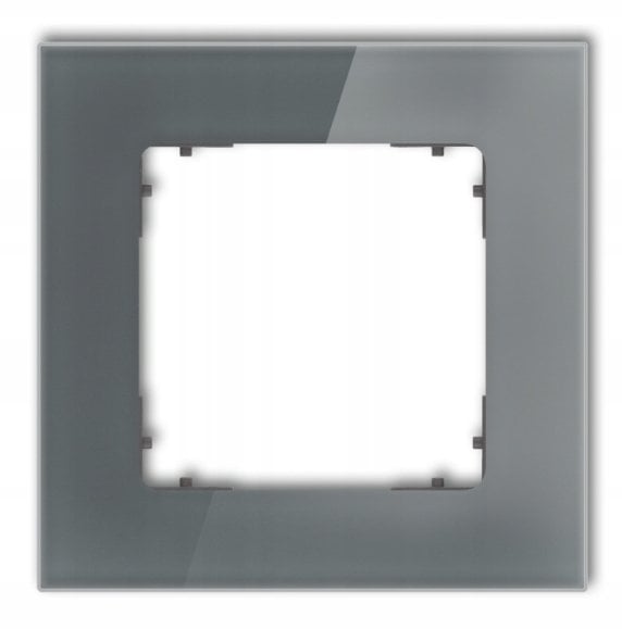 Karlik ICON Ramka uniwersalna pojedyncza kwadratowa - szkło efektowe (ramka: grafitowa, spód: matowy grafitowy) 28-28-IRSK-1