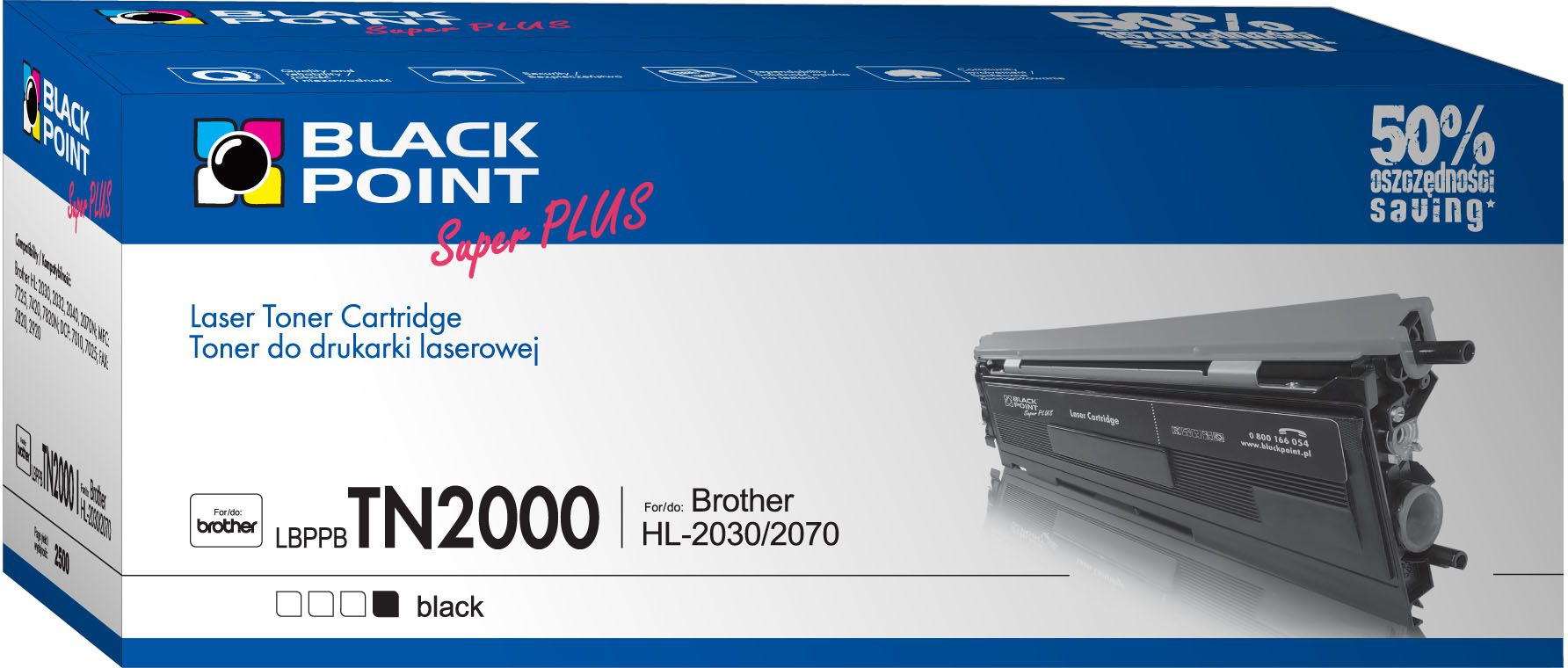 Toner Black Point LBPPBTN2000 Black Zamiennik TN-2000 (LBPPBTN2000)