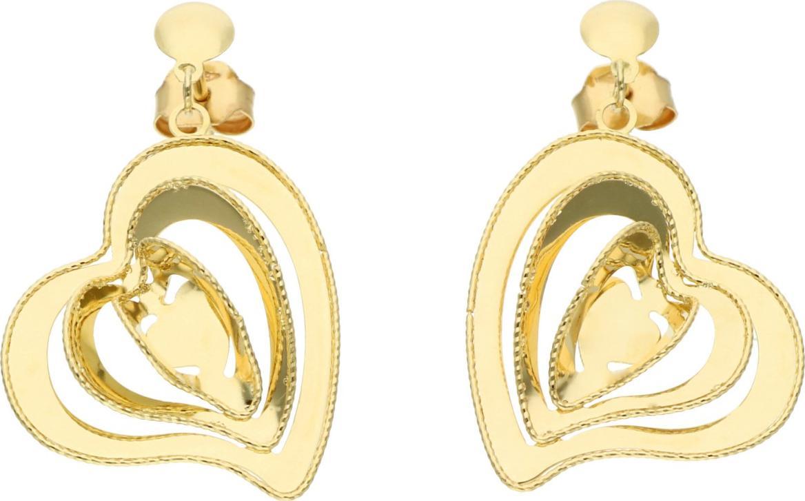 Rosanto Złote kolczyki serca 585 14k
