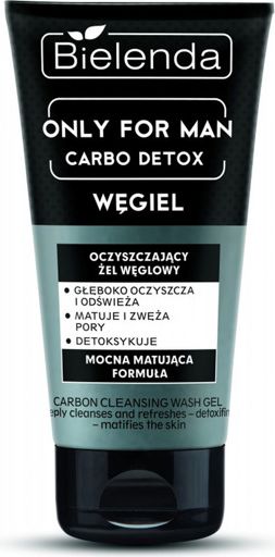 Bielenda Only for Man Carbo Detox Żel oczyszczający do mycia twarzy z węglem 150ml