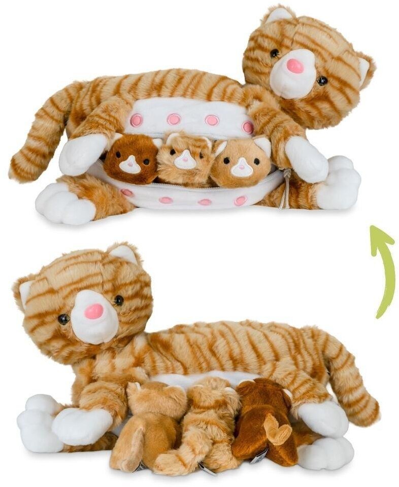 Mama kotek ruda z małymi