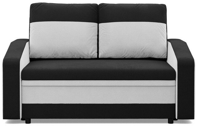 Adams Group Sofa rozkładana, mikrofibra, AURELO, 148x87x90 cm, czarny, biały
