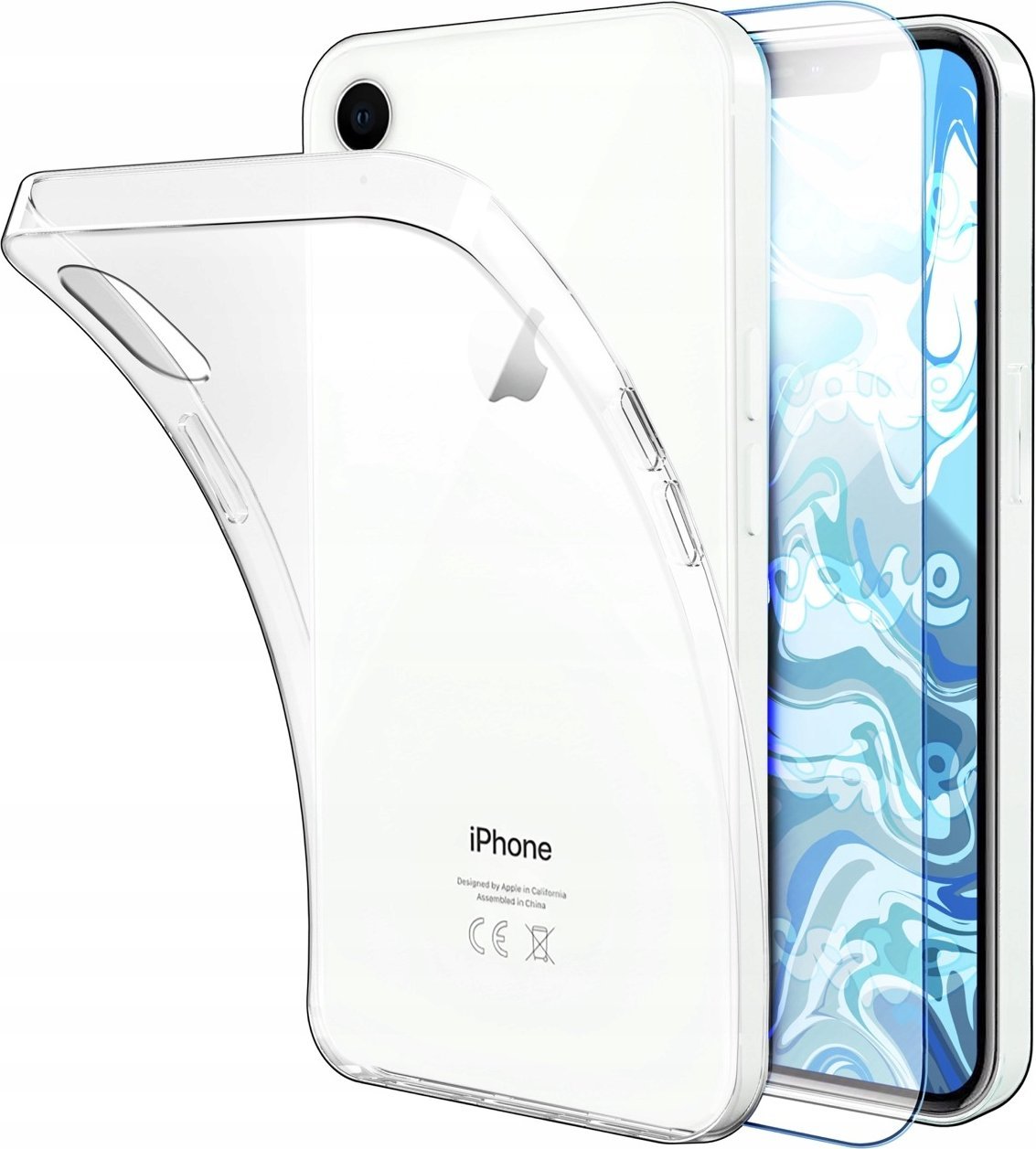 Hello Case Etui Do iPhone XR (Przezroczyste, Silikonowe, Ochronne, Gumowe) Szkło 9H