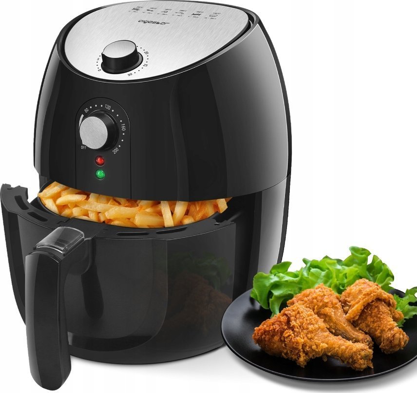 Frytkownica beztłuszczowa Air Fryer-Mechanical dual pot 1500W 3.5L Black（Offine） VDE/Hayden