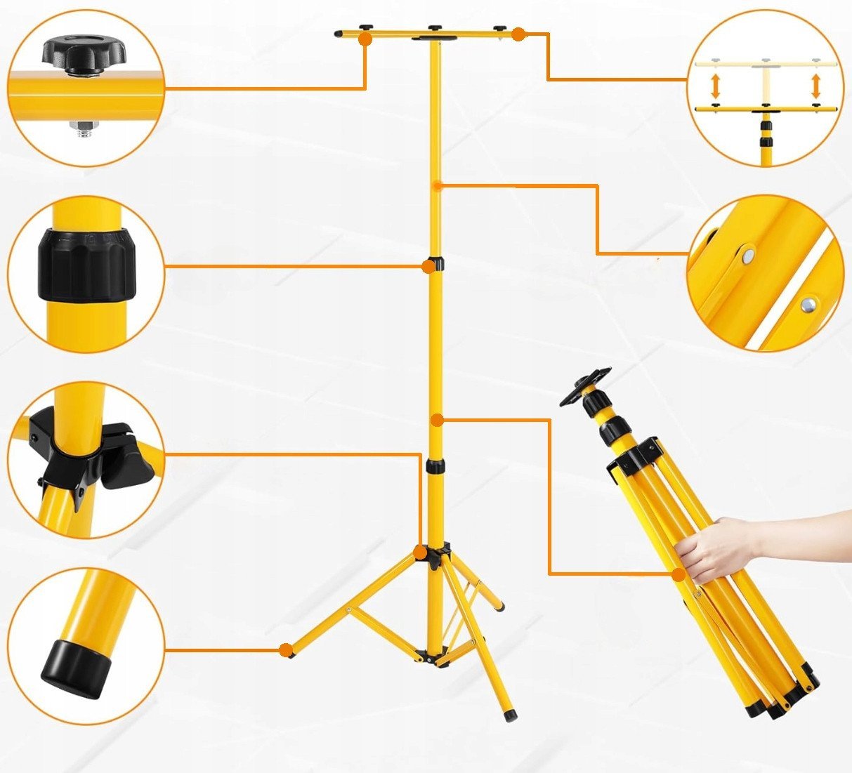 NAŚWIETLACZ LED ZE STATYWEM 1x100W 6000K 220-240V 9000lm LTC LIGHT