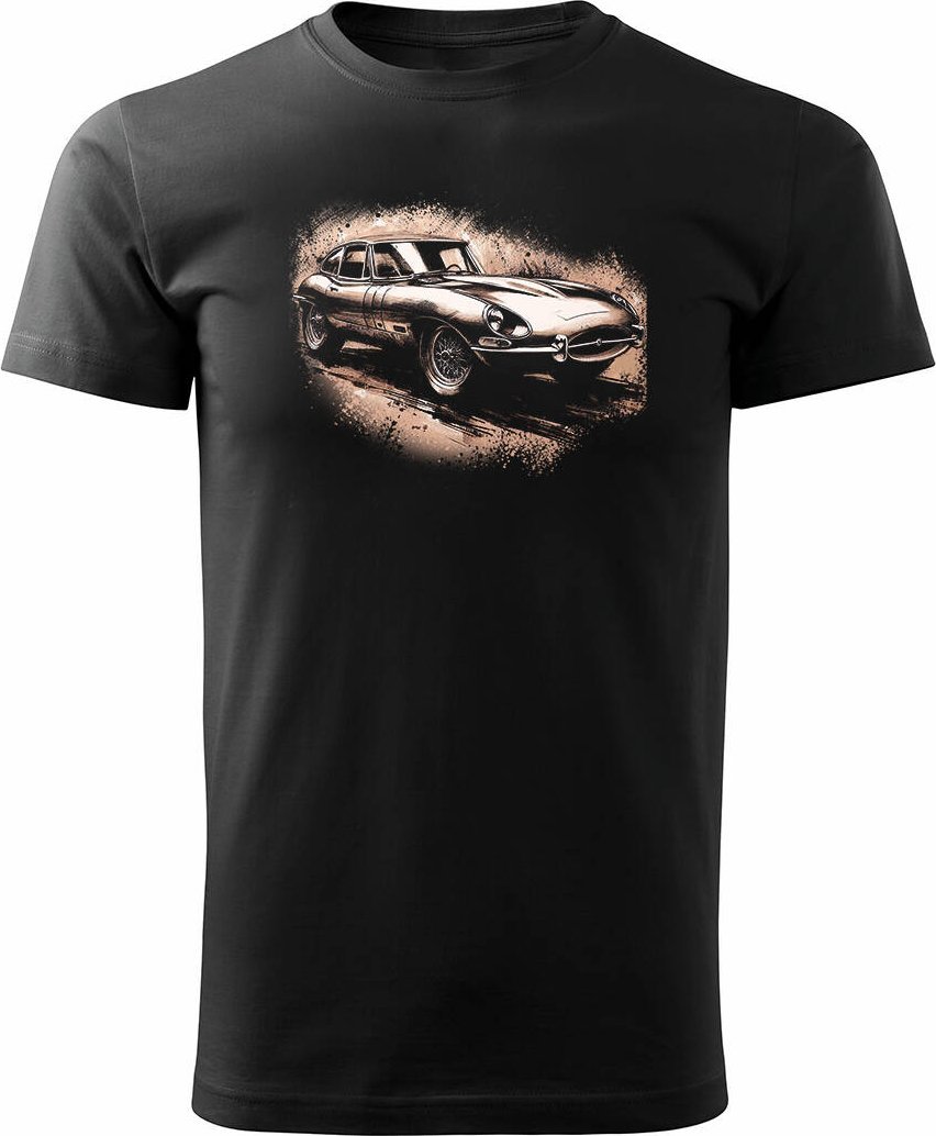 Topslang Koszulka z samochodem jaguar z jaguarem e-type e type etype kolekcjonerska męska czarna REGULAR XXL