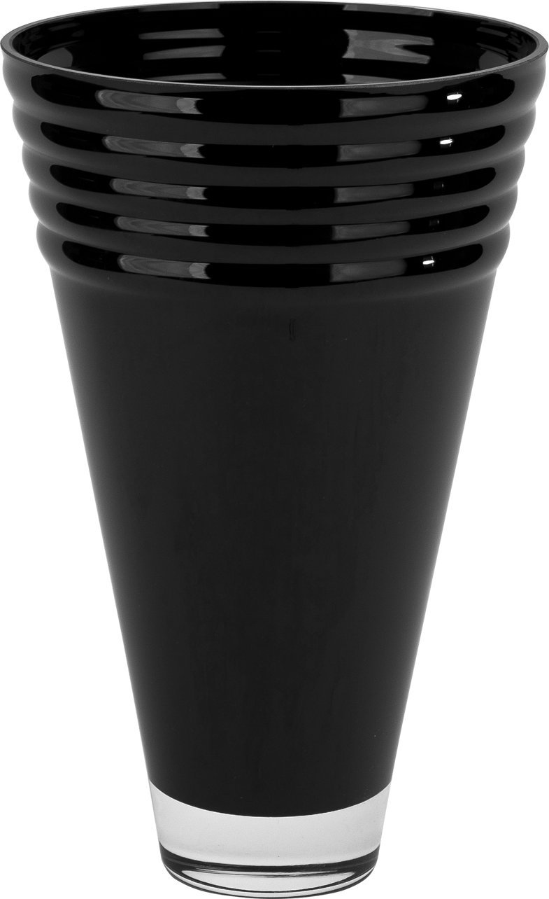 Krosno Wazon szklany czarny 30 cm Krosno