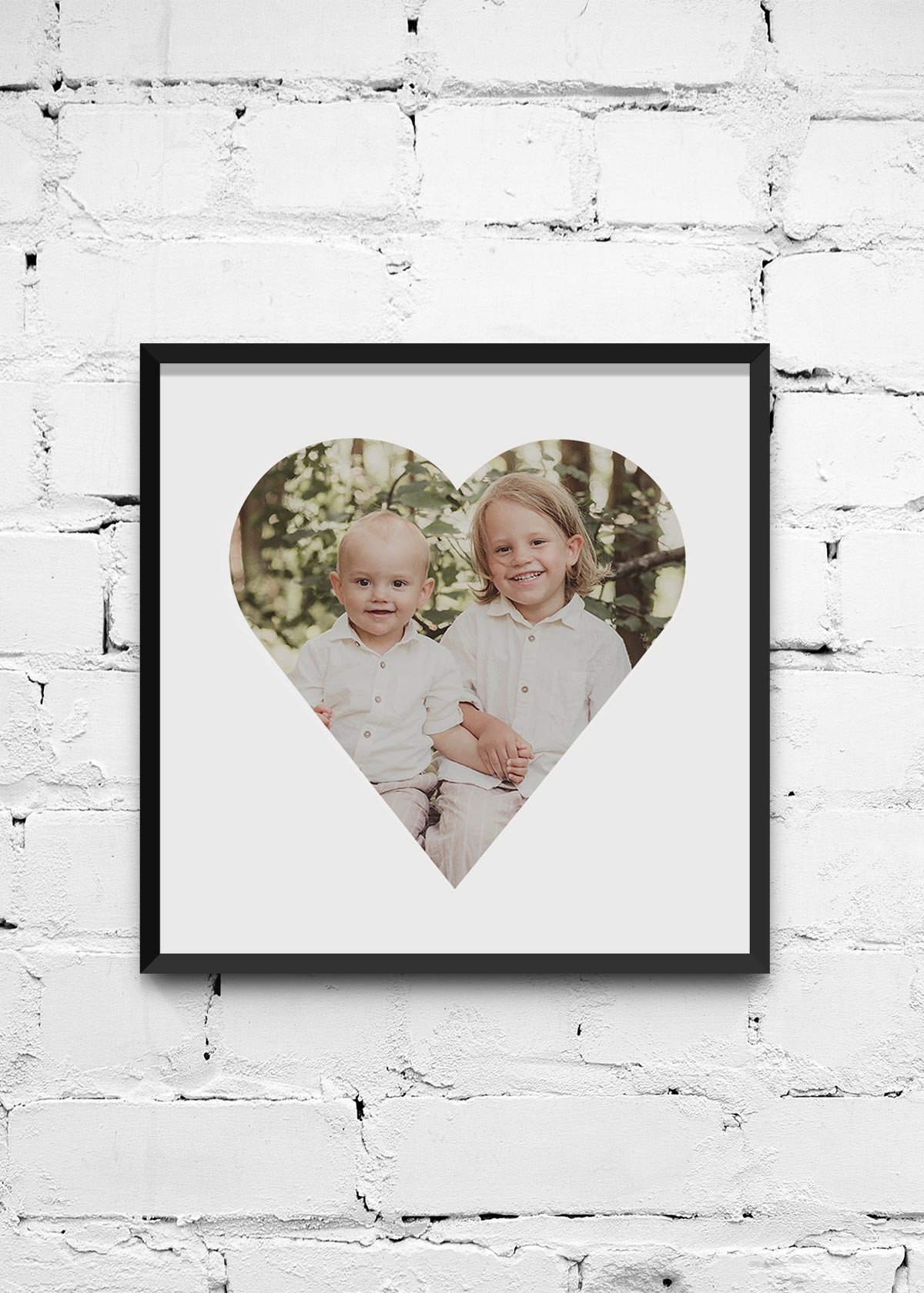 Ramka Focus Focus Passepartout 40x40 / Heart 30 dia Polar White