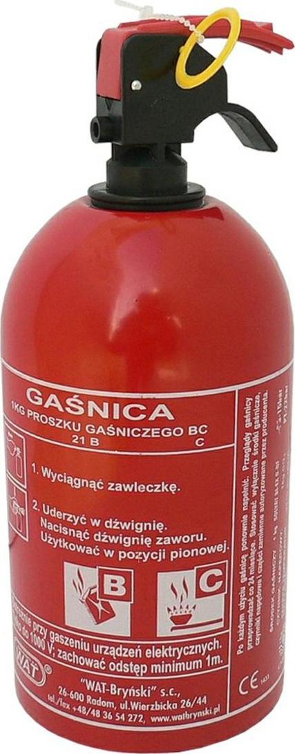 Carcommerce GAŚNICA SAMOCHODOWA GP-1z BC/S BEZ UCHWYTU