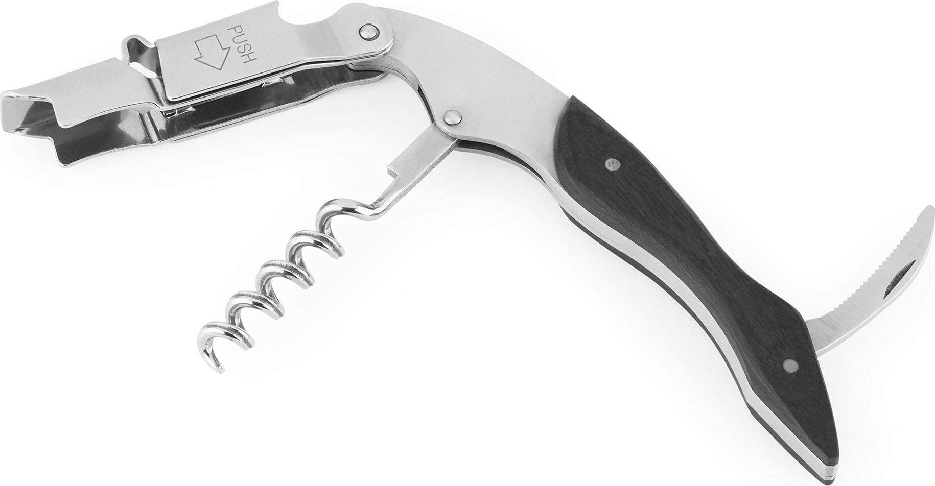 BOJ BOJ 00996204 EGO Double step waiter's corkscrew - Black wood