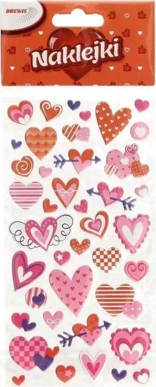 Naklejki z pianki serca