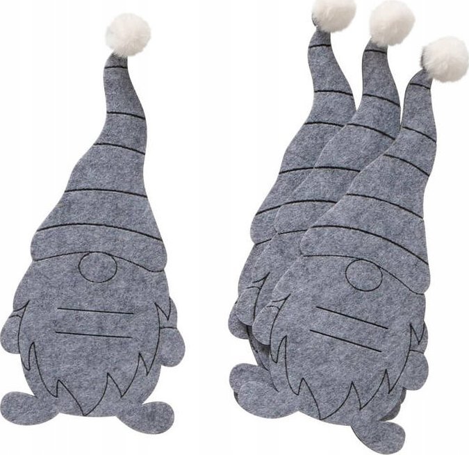 Boltze Filcowe kieszonki na sztućce GNOMY, 4 szt.