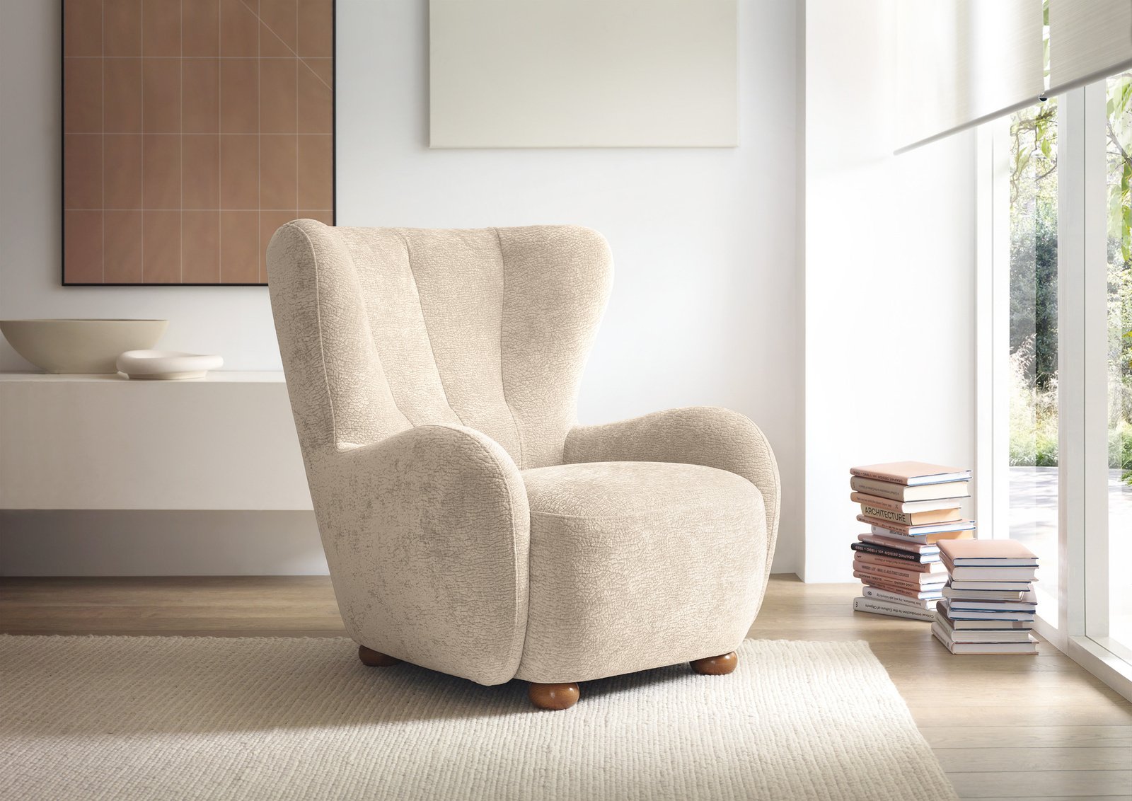 Ravio Fotel tapicerowany uszak FILO Dress Me 15 nóżki do wyboru