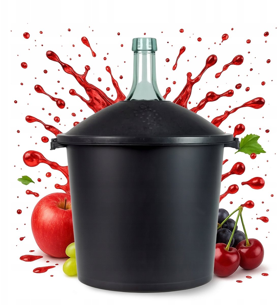 BALON NA WINO 25L W KOSZU GĄSIOR DAMA - BARDZO GRUBE SZKŁO BUTLA DO WINA