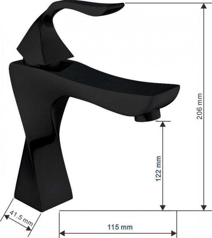 Bateria umywalkowa Mexen Estrella stojąca czarny