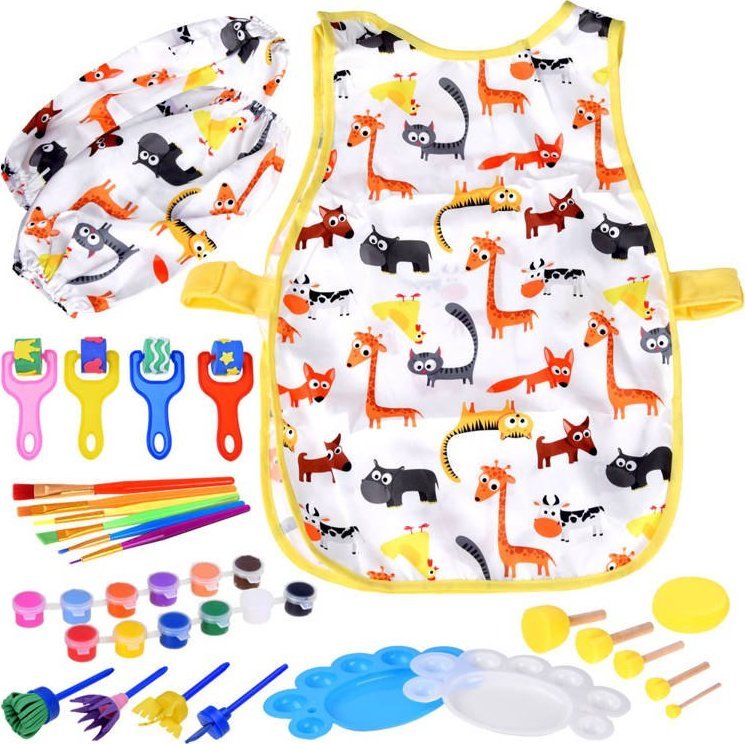 Triton Fartuszek do malowania 27 el. farby pędzle ZA4422