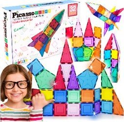 Happy Kiddo PT32 KLOCKI MAGNETYCZNE 32w1 PICASSO TILES