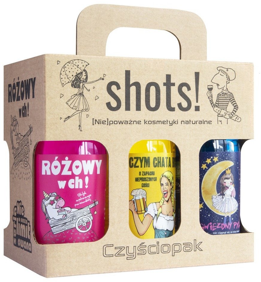 LaQ Czyściopak Shots! zestaw żeli pod prysznic 6x100ml