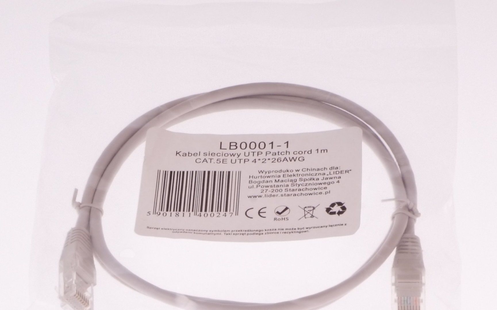 Libox UTP 1m CAT.5E UTP 4x2x26 AWG