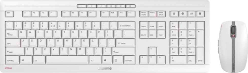 Klawiatura + mysz Cherry ZESTAW CHERRY STREAM DESKTOP KLAWIATURA + MYSZ SZARY