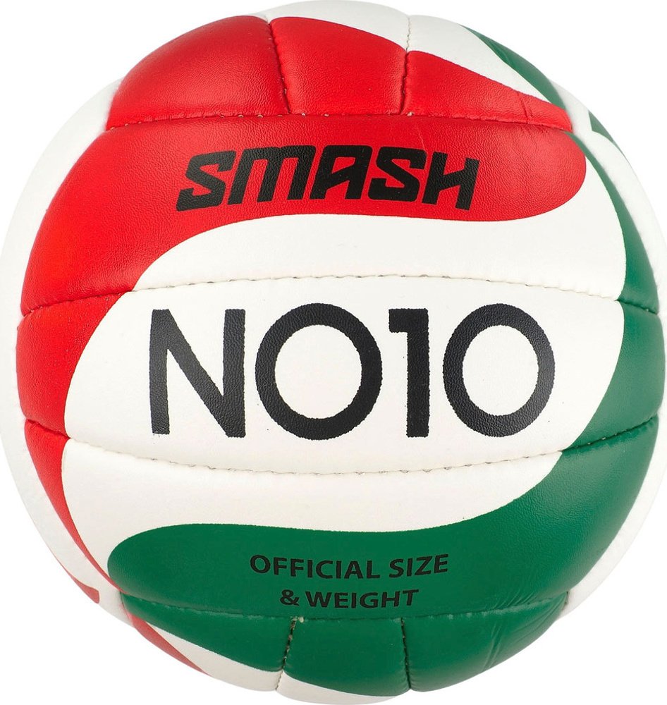 Piłka siatkowa NO10 Smash biało-zielono-czerwona 5