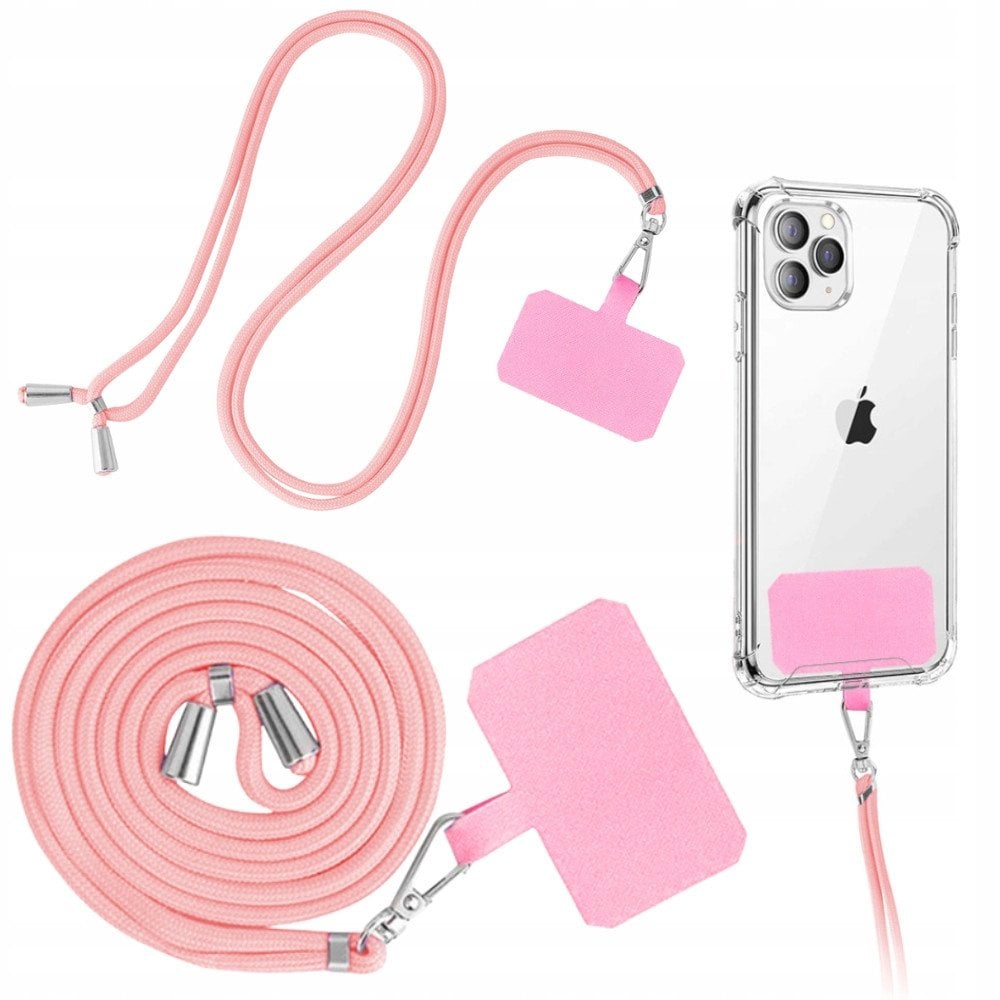 ECONOMY SMYCZ UNIWERSALNA NA SZYJĘ DO TELEFONU RÓŻOWA