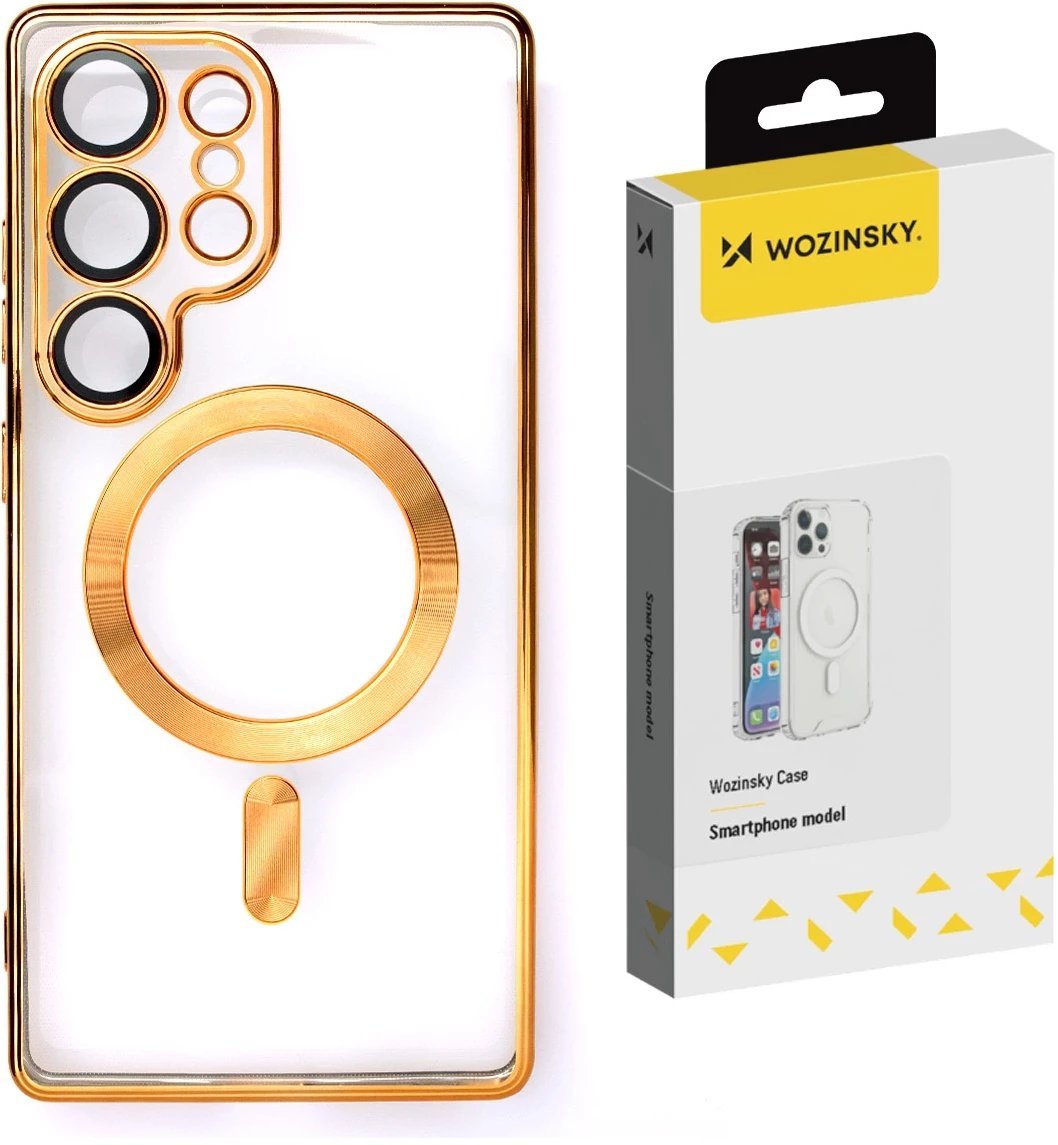 Etui Wozinsky Electroplated Magsafe na Samsung Galaxy S24 FE - złote