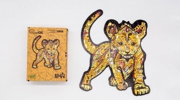 PuzzleOK Puzzle drewniane eko 130 Simba A3
