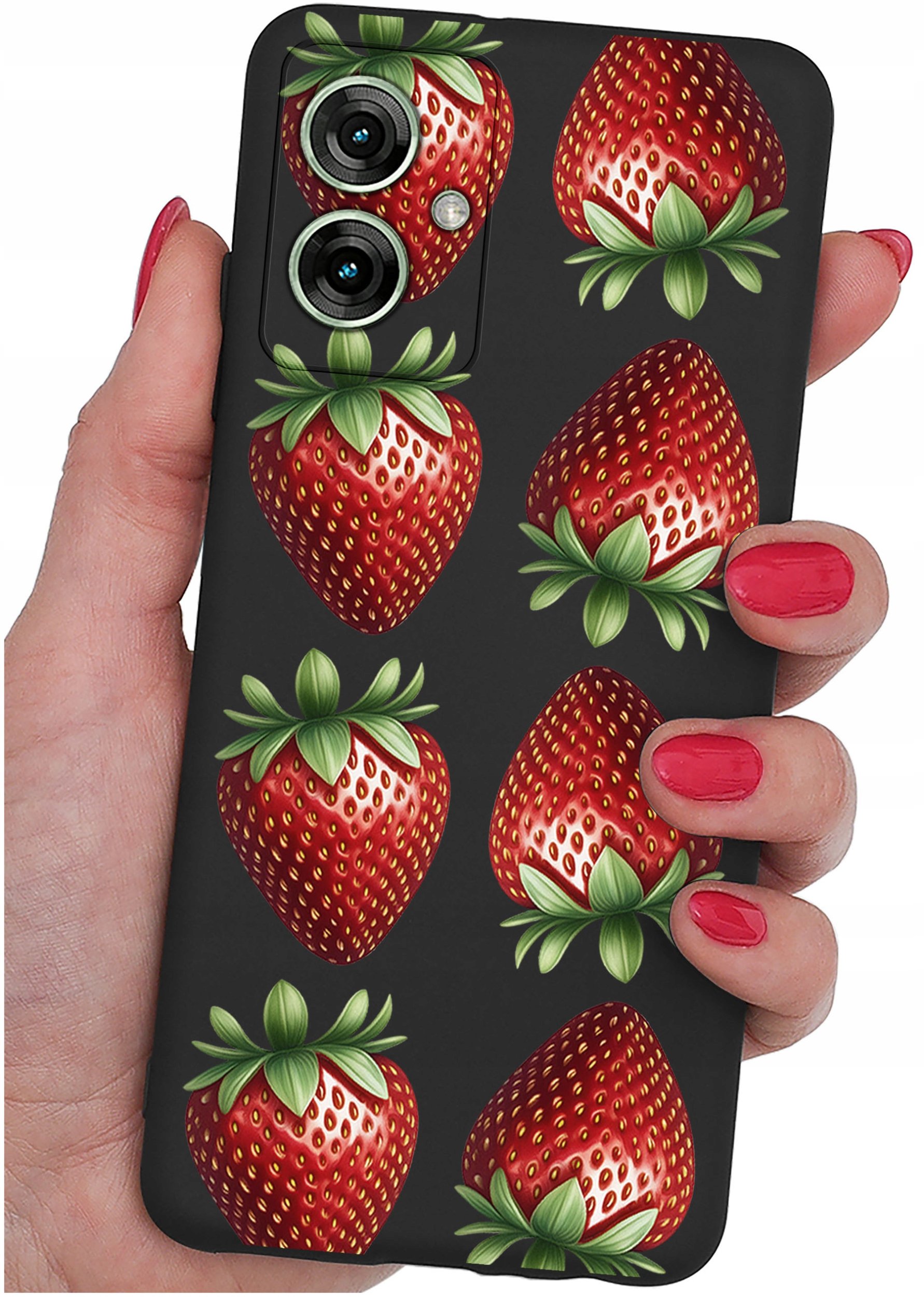 krainaGSM Etui do Motorola Moto G55 5G wzory | SILIKONOWE MATT CASE + SZKŁO 9H