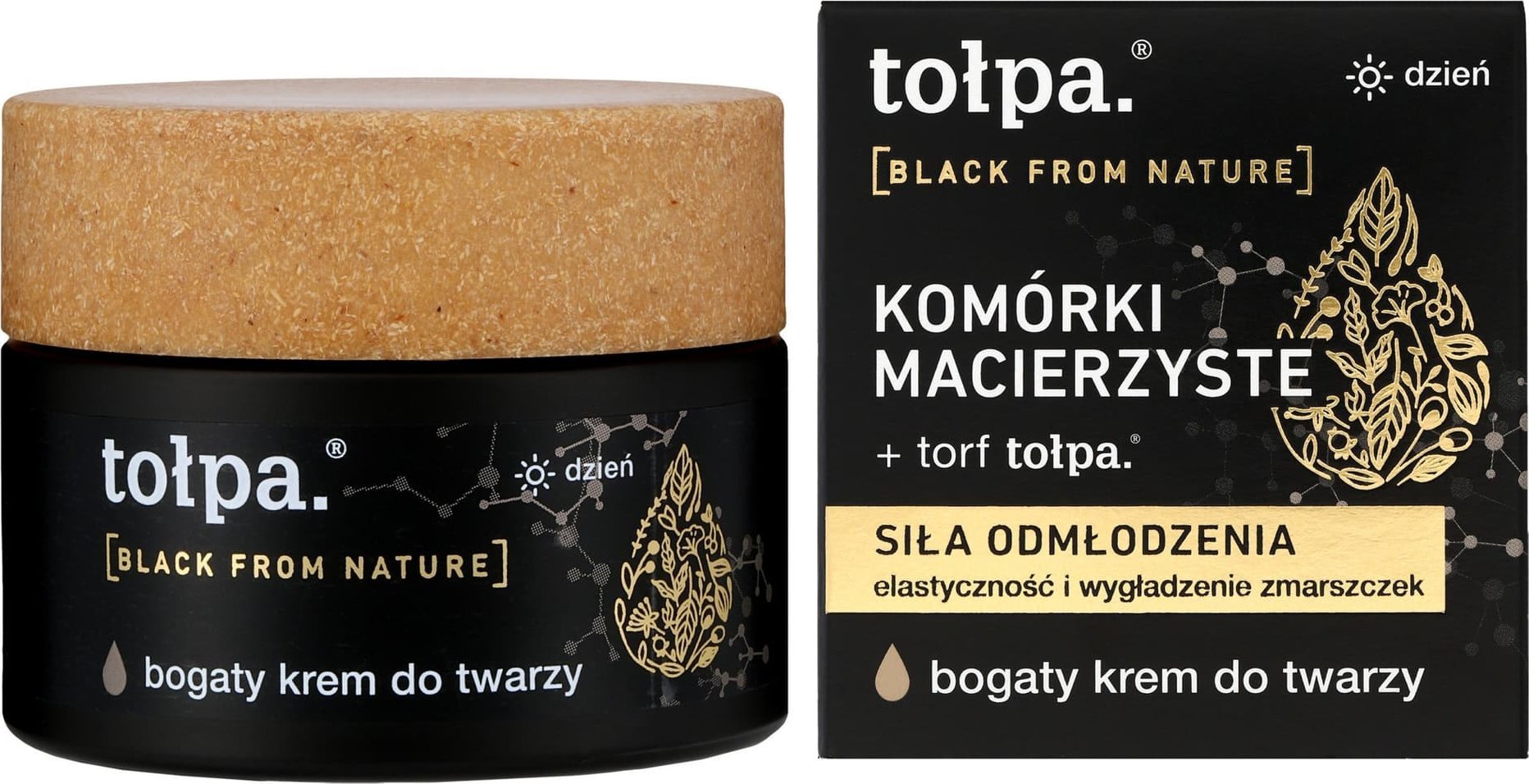 Tołpa Black From Nature - Siła odmłodzenia - Bogaty krem do twarzy na dzień 50ml
