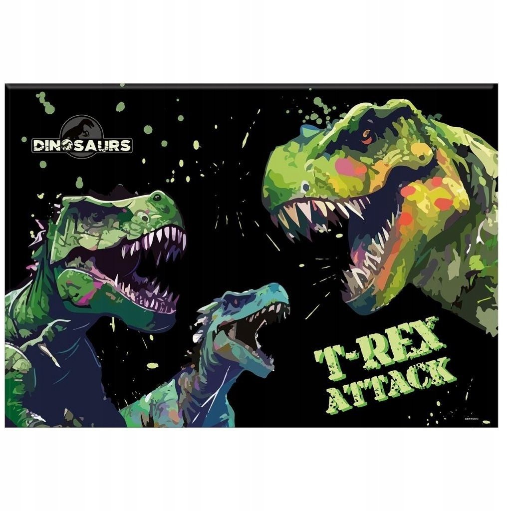 PODKLAD NA BIURKO KART OKLEJ 345X495 DINOZAUR 20