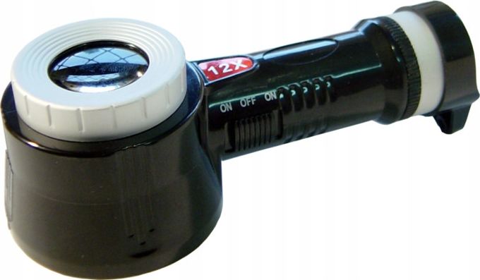 Carton Lupa x12 z podziałką skala 0,5mm LED i UV