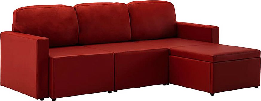 Elior Rozkładana sofa modułowa bordowa - Lanpara 4Q