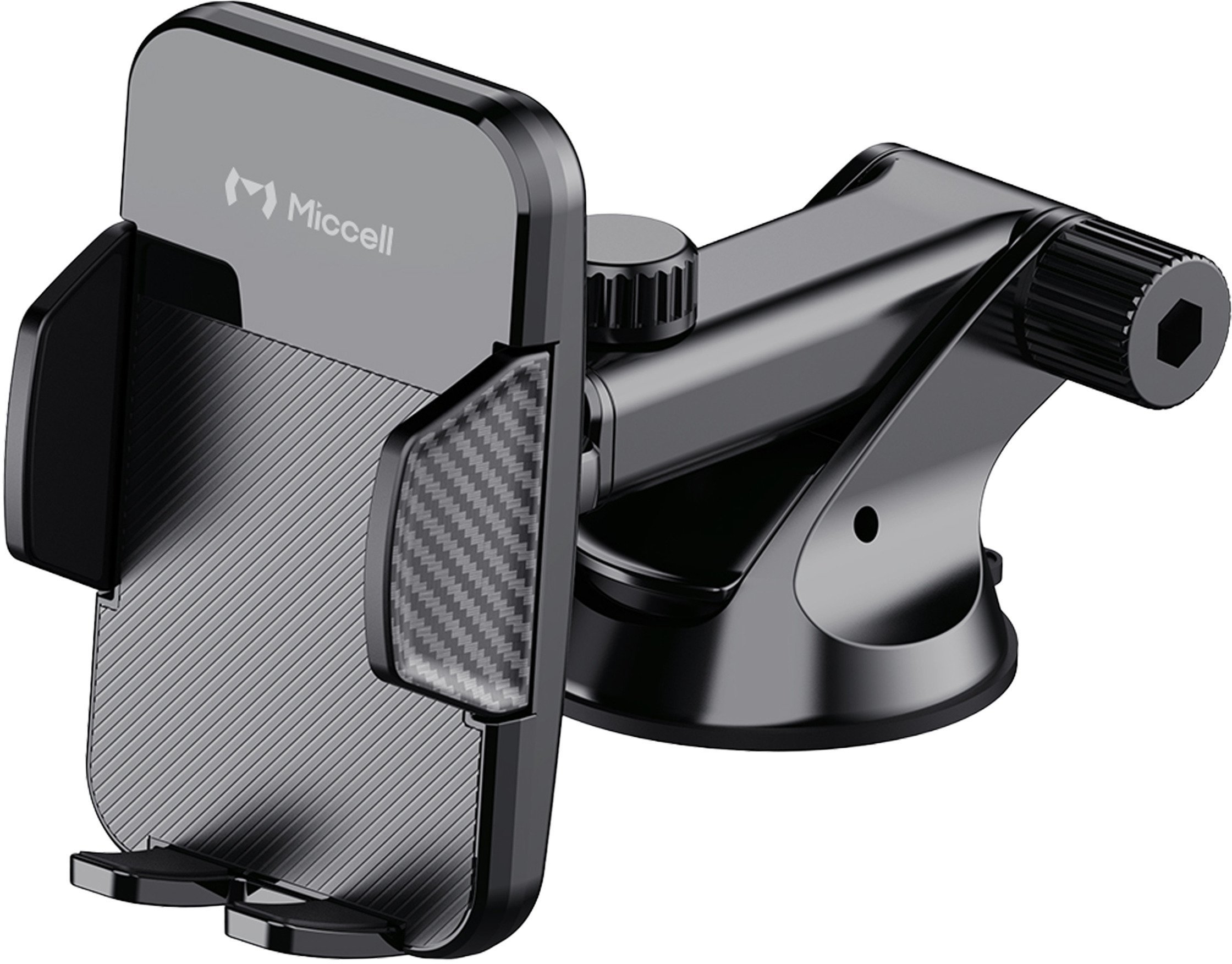 Uchwyt samochodowy Miccell VQ-CH08, szyba/kokpit, zaciskowy, czarny