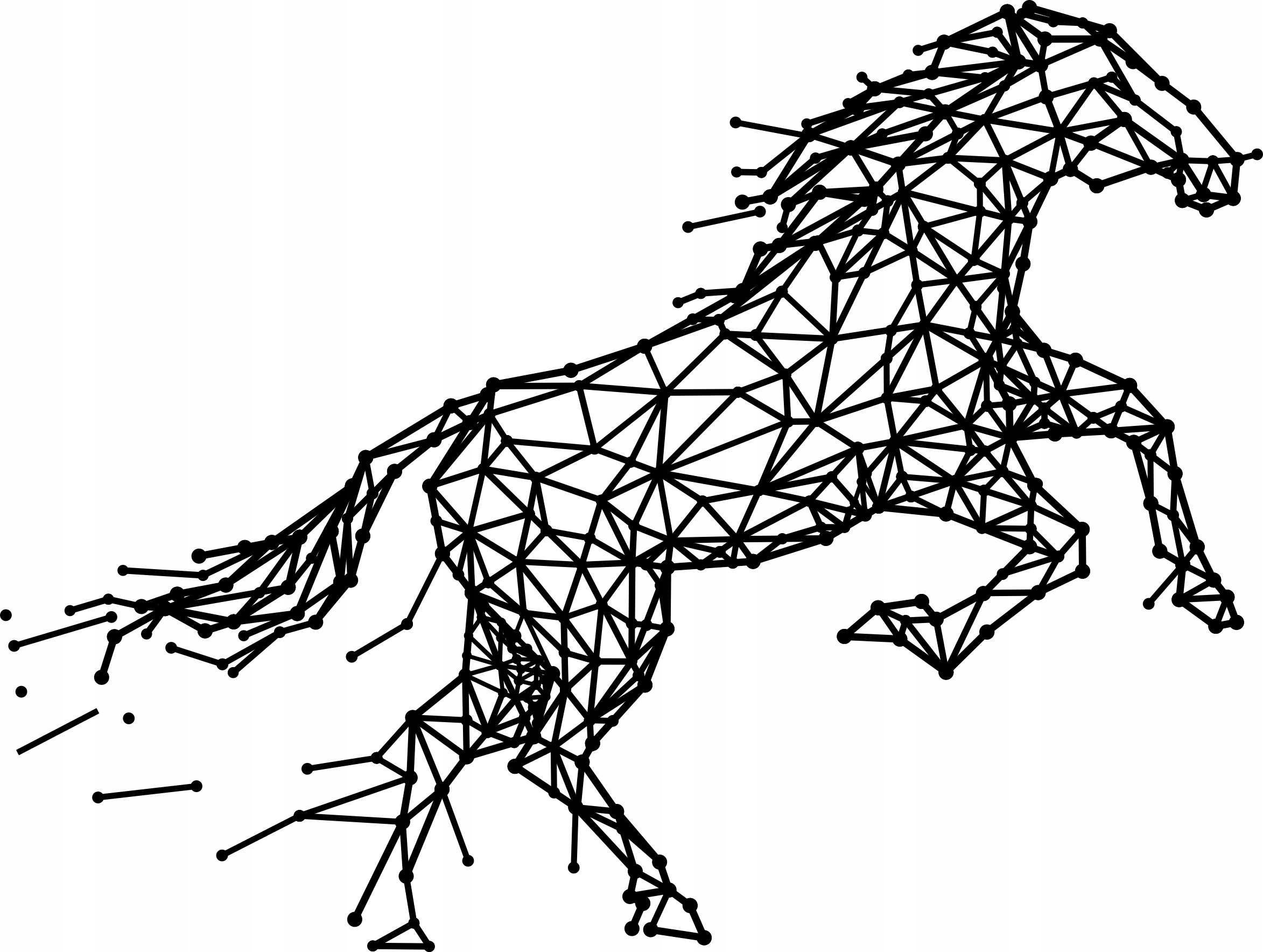 naSciane Naklejka na ścianę meble lustro koń konik kolory