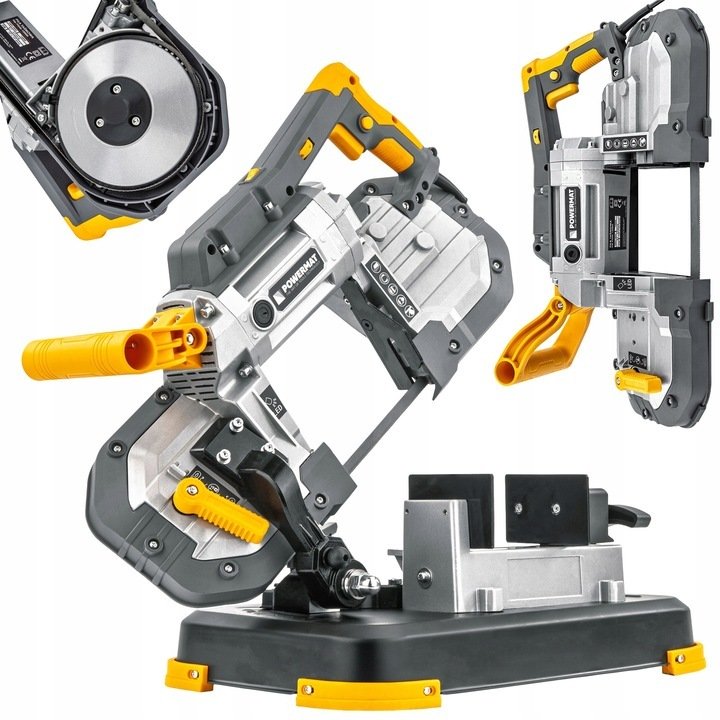 PIŁA TAŚMOWA DO METALU PCV Z PODSTAWĄ PRZECINARKA UKOŚNICA PRZENOŚNA 1200W