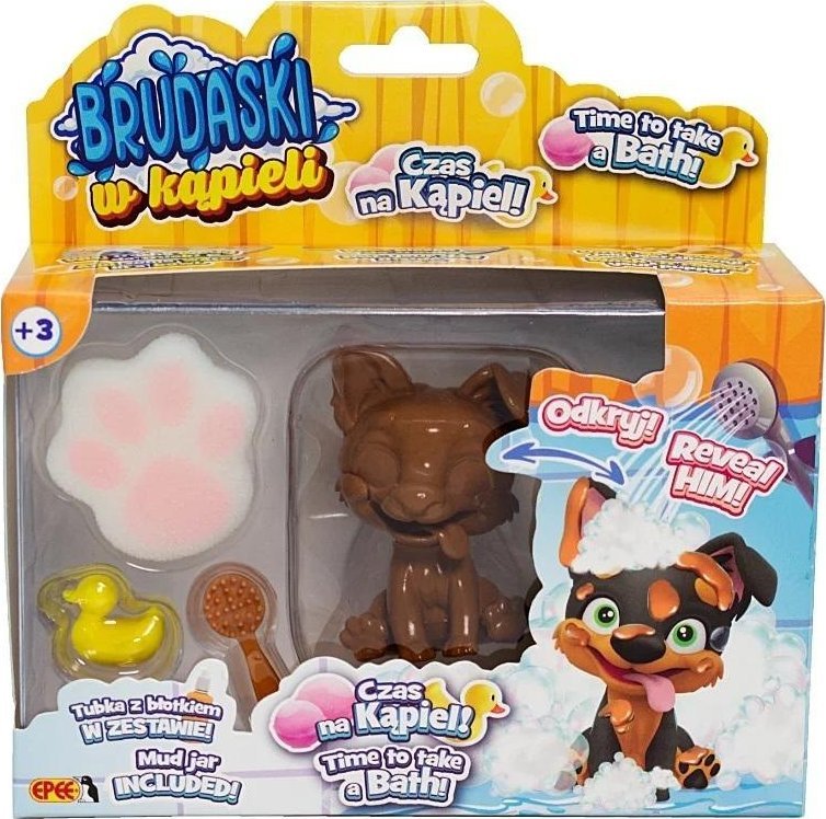 Brudaski w kąpieli piesek Corgi biało-żółty