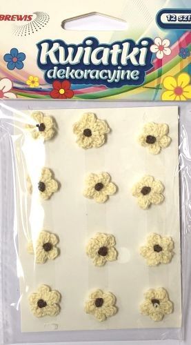 BREWIS Kwiatki 18mm K18-2 ecru Brewis