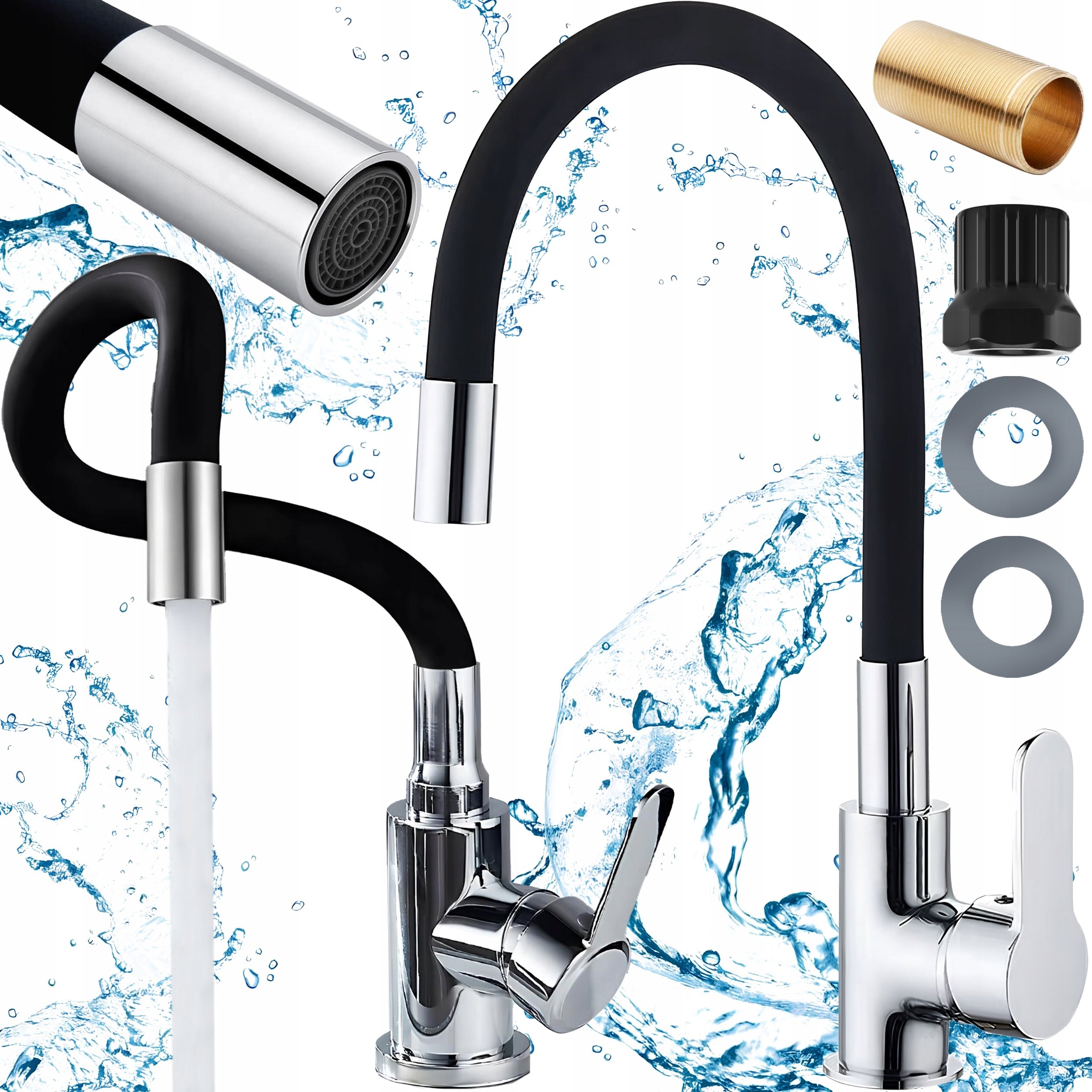 Bateria kuchenna stojąca Renew Force BATERIA KUCHENNA Z ELASTYCZNĄ WYLEWKĄ