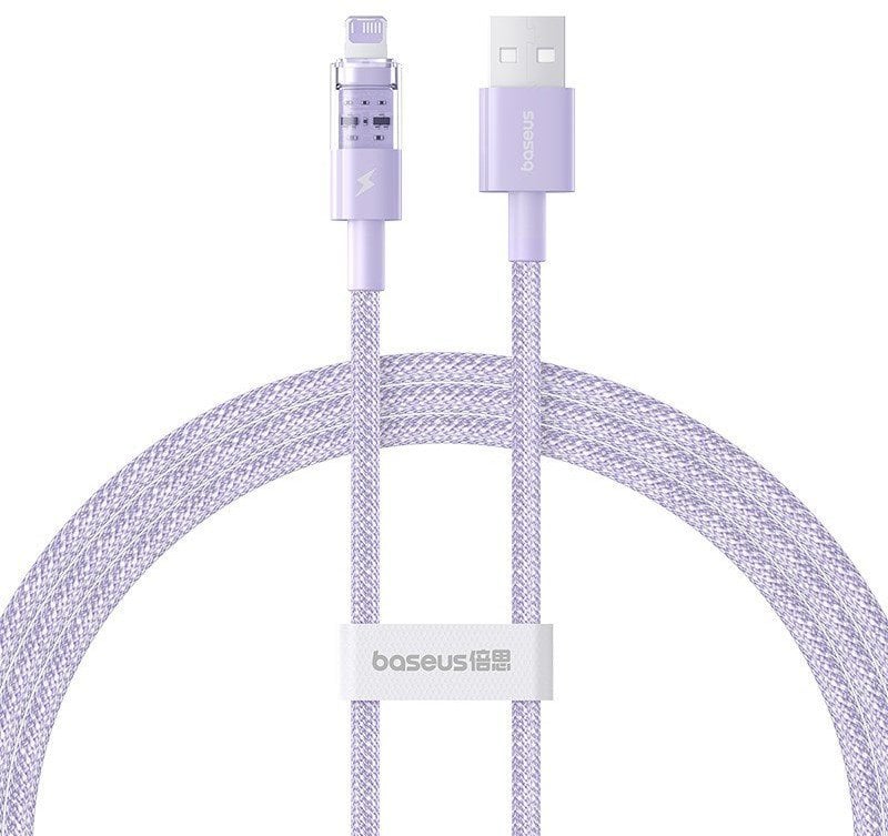 Kabel USB Baseus USB-A - Lightning 1 m Fioletowy (P10373003511-00)