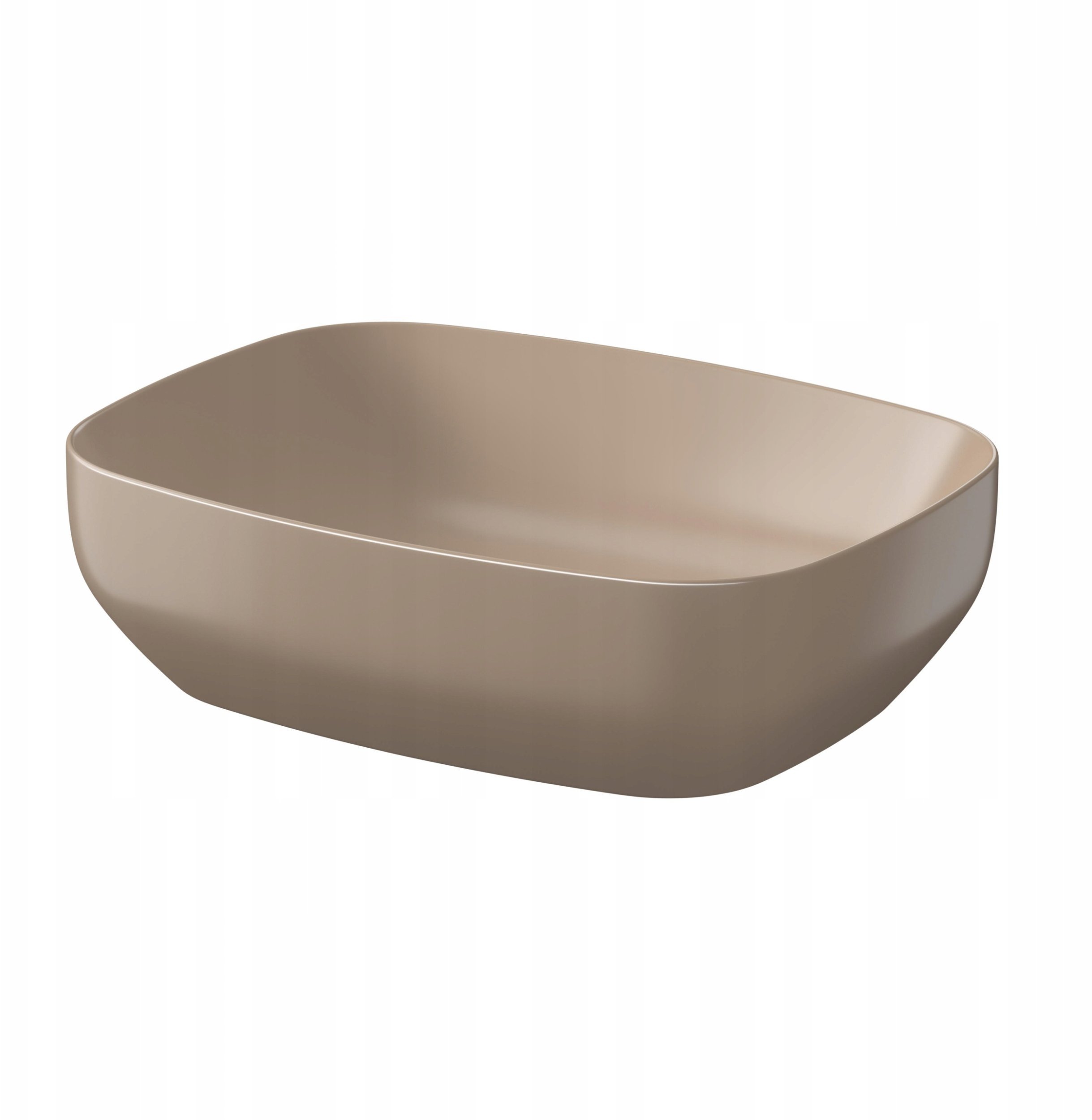 UMYWALKA NABLATOWA LARGA PROSTOKĄTNA (50X38) BRĄZOWY MAT BOX