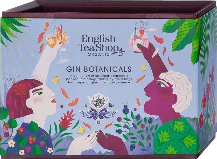 English Tea Shop English Tea Shop, Herbata BIO, seria GIN BOTANICALS, Zestaw 12 piramidek