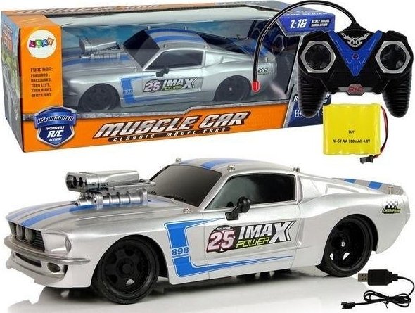 LeanToys Auto Sportowe 1:16 zdalnie sterowane srebrne