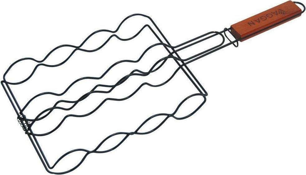 Vaggan Ruszt DO GRILLOWANIA KIEŁBASY SZASZŁYKÓW kratka siatka zamykana na grilla