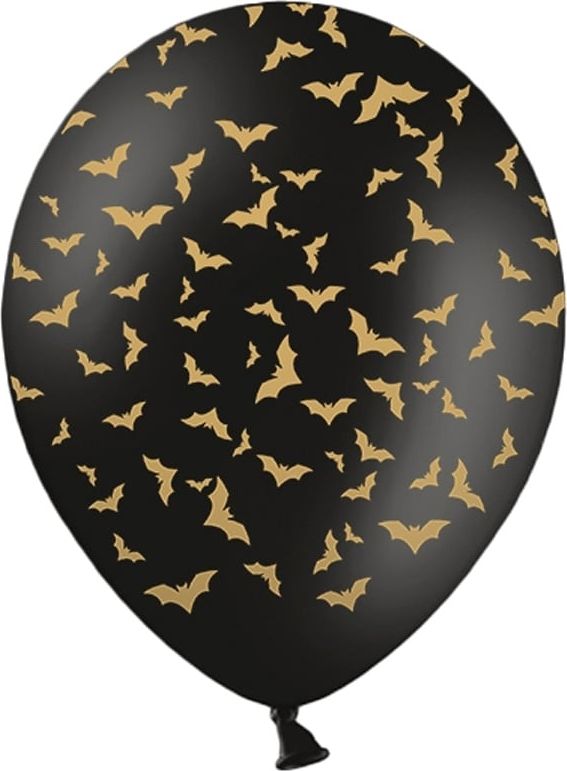 Party Deco Balony z nadrukiem w nietoperze 30 cm - 50 szt uniwersalny